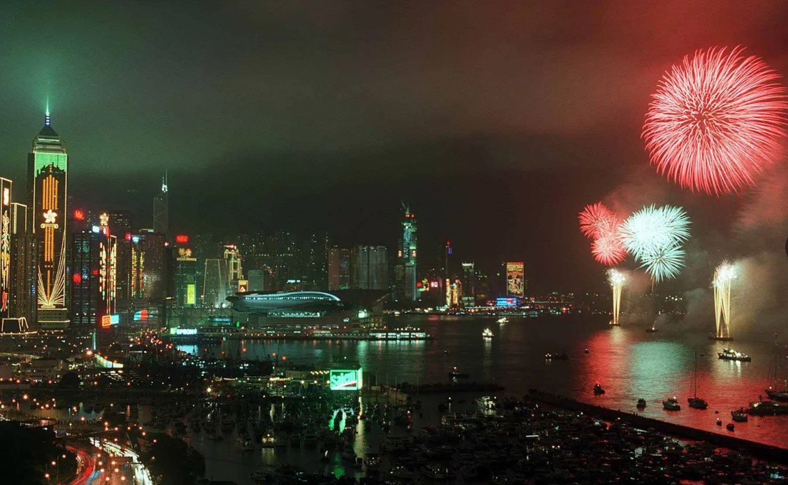 Britain hands Hong Kong back to China